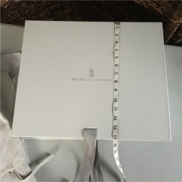BRUNELLO CUCINELLI BOX W/FOLDING DUST BAG ENVELOPE RIBBON TIE BOX-FINAL PRICE - Picture 12 of 16